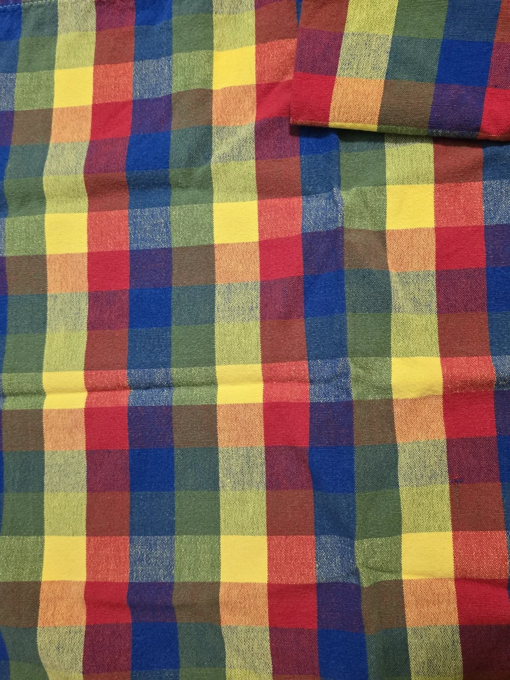 Set Of 6 Colorful Multi-Check Napkin Set 12x12